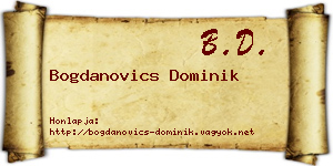 Bogdanovics Dominik névjegykártya