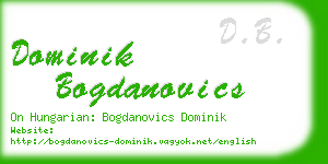 dominik bogdanovics business card